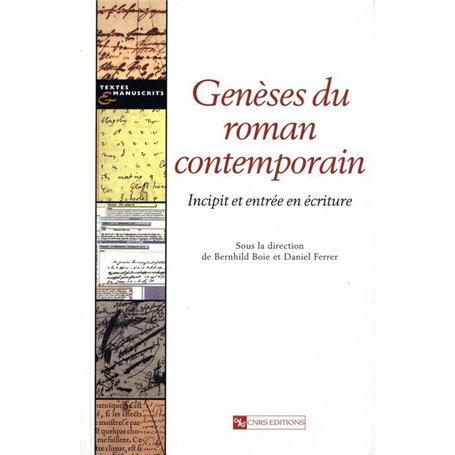 Génèse du roman contemporain -Réimpression-