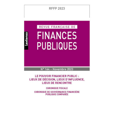 Revue française des finances publiques n°164-2023