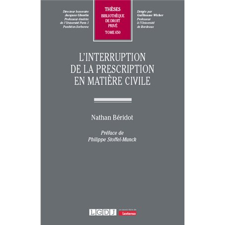 L'interruption de la prescription en matière civile