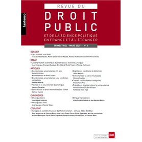 Revue du Droit Public 01/2025