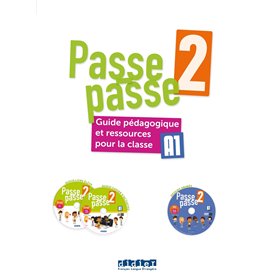 Passe-passe 2 - Niv. A1 - Guide pédagogique et ressources pour la classe + 2 CD mp3 + 1 DVD