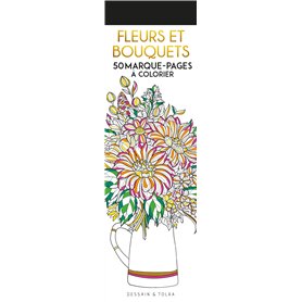 Fleurs et bouquets - 50 marque-pages à colorier