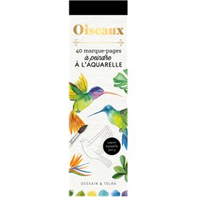 Oiseaux - 40 marque-pages à peindre à l'aquarelle