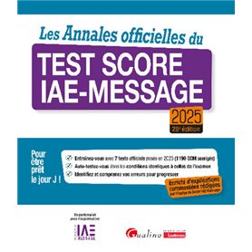 Les Annales officielles du Test Score IAE-Message 2025