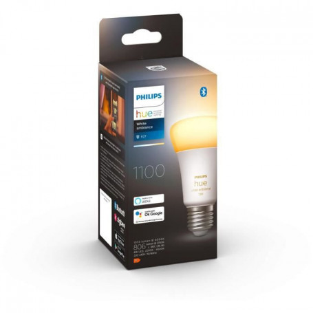 PHILIPS Hue White Ambiance - Ampoule LED connectée E27 - 9.5W Equivalent 75W - C 48,99 €