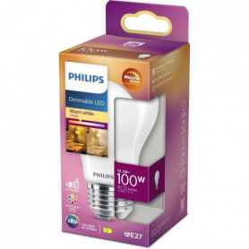 PHILIPS Ampoule LED Standard E27 - 100W Blanc Chaud Dépolie Verre Compatible Var 20,99 €