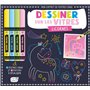 MON COFFRET DE FEUTRES CRAIE - DESSINER SUR LES VITRES LICORNES NE