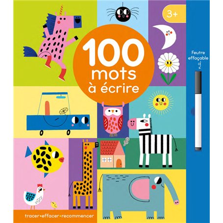 TRACER - EFFACER- RECOMMENCER - 100 MOTS À ÉCRIRE