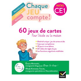 Chaque jeu compte - Maths CE1 - Ed. 2024 - 60 jeux de cartes