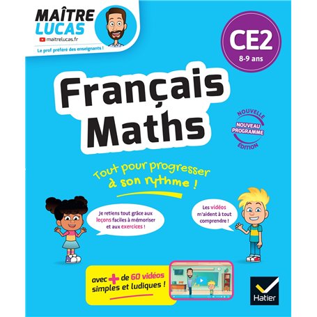 Français et Maths CE2 - Nouveau programme - Cahier de soutien avec des vidéos