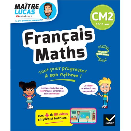 Français et Maths CM2  - Nouveau programme - Cahier de soutien avec des vidéos