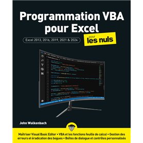 Programmation VBA pour Excel 2024 pour les Nuls