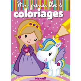 Mon premier bloc de coloriages (Princesse et Licorne)