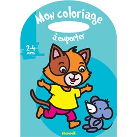 Mon coloriage à emporter (2-4 ans) (Chat et souris)