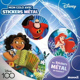 Disney 100 Disney - Mon colo avec stickers métal (Ariel