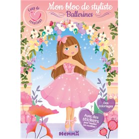 Coup de coeur créations - Mon bloc de styliste - Ballerines - Des coloriages - Avec des stickers pour habiller les modèles !