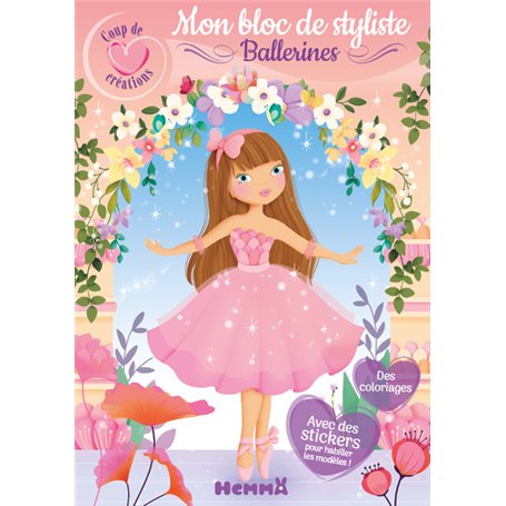 Coup de coeur créations - Mon bloc de styliste - Ballerines - Des coloriages - Avec des stickers pour habiller les modèles !