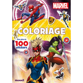 Marvel - Coloriage avec plus de 100 stickers (Captain Marvel et Gamora)