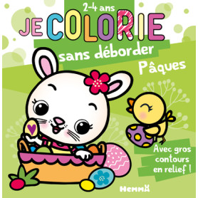 Je colorie sans déborder (2-4 ans) - Pâques (Lapine dans panier) T69
