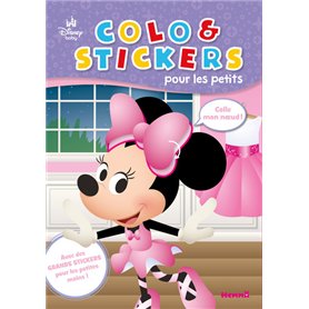 Disney Baby - Colo & Stickers pour les petits (Minnie) - Avec des grands stickers pour les petites mains !