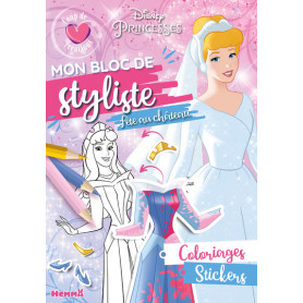 Disney Princesses - Mon bloc de styliste - Coup de coeur créations - Fête au château - Coloriages