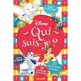 Disney - Qui suis-je ? - 20 héros Disney à deviner - 20 coloriages détachables