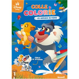 Disney Baby - Colle et colorie - Animaux du monde