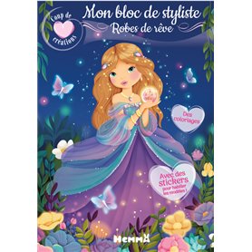 Coup de coeur créations - Mon bloc de styliste - Robes de rêve - Avec des stickers pour habiller les modèles !