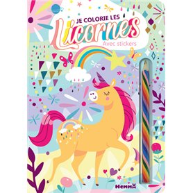 Je colorie les licornes - Avec stickers