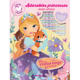 Coup de coeur créations - Mon coloriage précieux - Adorables princesses avec strass - Avec plus de 1000 strass offerts