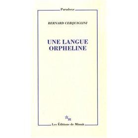 Une langue orpheline