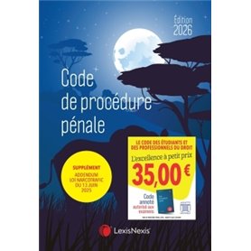 Code de procédure pénale 2026 -  Jaquette Blue elephant