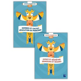 Totem Mathématiques CE1 - Cahiers d'exercices - 2 volumes avec du matériel - numération + géométrie