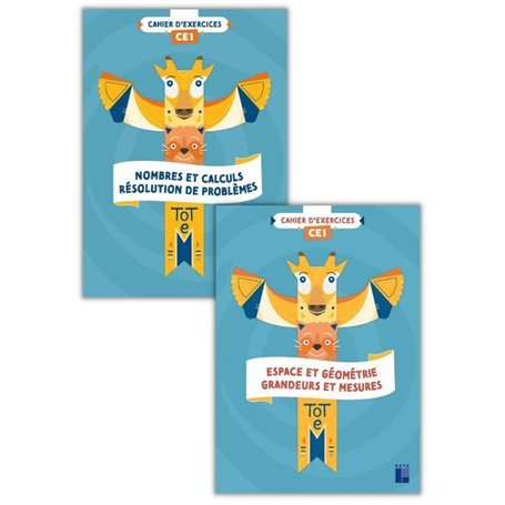 Totem Mathématiques CE1 - Cahiers d'exercices - 2 volumes avec du matériel - numération + géométrie