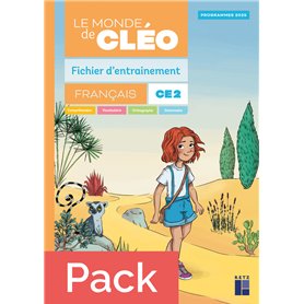 Pack de 10 - Le monde de Cléo CE2 - fichier d'entrainement + aide mémoire