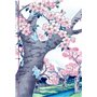 Carnet Hazan gaufré  Cerisiers en Fleurs  18 x 26 cm (papeterie)