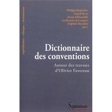DICTIONNAIRE DES CONVENTIONS