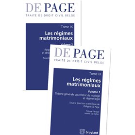 Traité de droit civil belge - Tome 9 Les régimes matrimoniaux