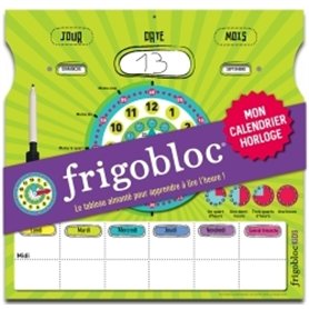 Frigobloc Mon calendrier horloge - Lire l'heure