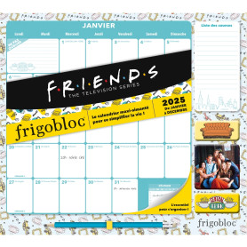 Frigobloc Mensuel 2025 Déco Friends (de janv. à déc. 2025)