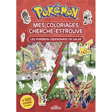 Pokémon - Les Pokémon légendaires de Galar - Mes coloriages cherche-et-trouve