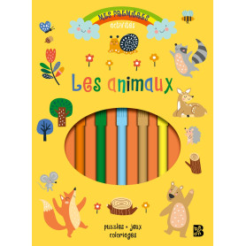 Bloc d'activités avec feutres: les animaux