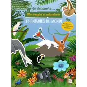 Mon imagier en autocollants : Les animaux du monde