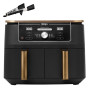 Ninja Foodi MAX Dual Zone Air Fryer, Friteuse sans huile, 2 tiroirs, 9,5 L, 6-en-1 (Air Fry, Max Crisp, rôtir, cuire, réchauffer