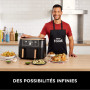Ninja Foodi MAX Dual Zone Air Fryer, Friteuse sans huile, 2 tiroirs, 9,5 L, 6-en-1 (Air Fry, Max Crisp, rôtir, cuire, réchauffer