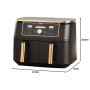 Ninja Foodi MAX Dual Zone Air Fryer, Friteuse sans huile, 2 tiroirs, 9,5 L, 6-en-1 (Air Fry, Max Crisp, rôtir, cuire, réchauffer