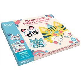 Masques avec stickers en mousse - Animaux mignons