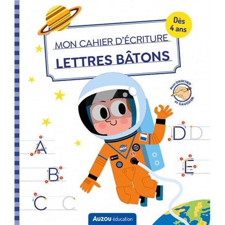 Mon cahier d'écriture - Lettres batons - Espace