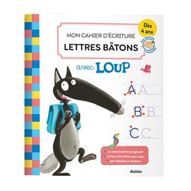 Mon cahier d'écriture lettres batons avec loup