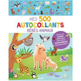 MES 500 AUTOCOLLANTS - BÉBÉS ANIMAUX
